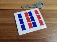 France French Flag Small Coloured Stickers. Set of 6. 25mm.