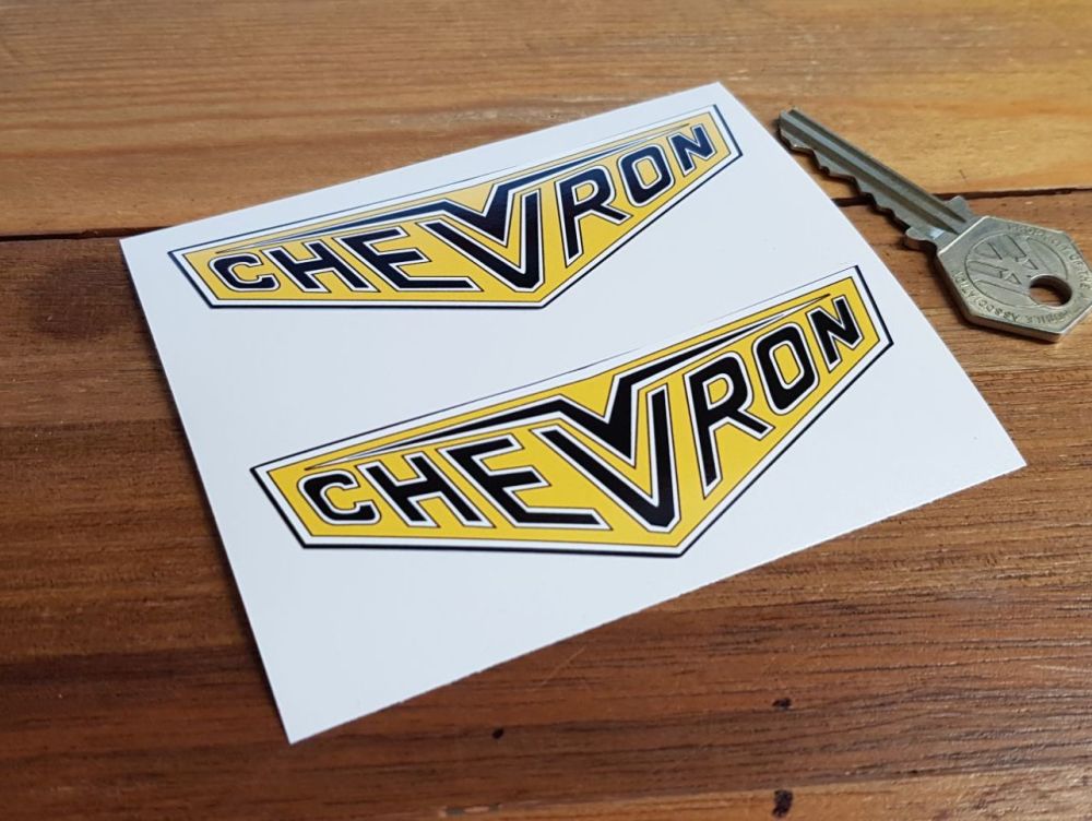 Chevron Cars Badge Lighter Style Stickers - 4", 5", or 6" Pair