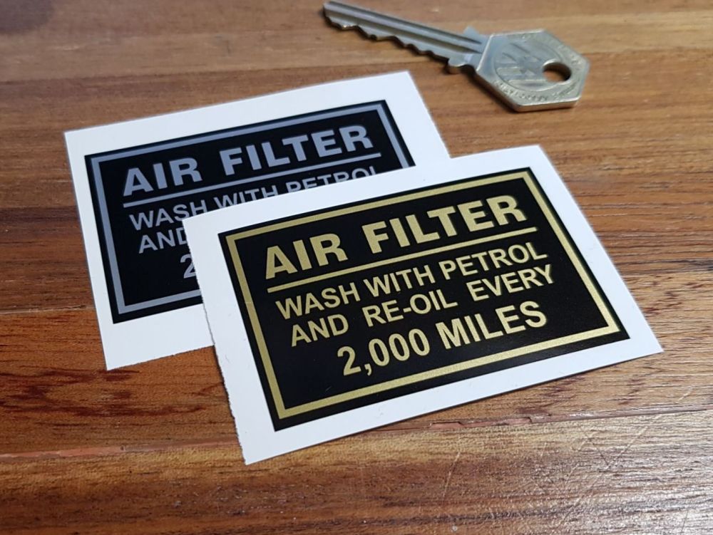 Royal Enfield Air Filter Miles Sticker. 2.5".