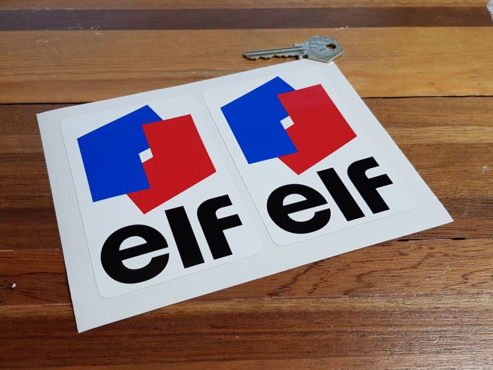 Elf Classic Style Stickers. 1.5", 2", 3", 4.5", or 6.5" Pair.