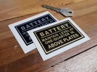 Royal Enfield Battery Sticker. 2.5".