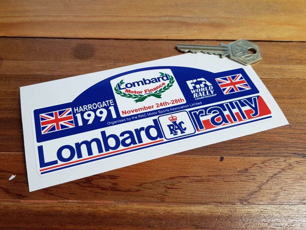 RAC Lombard Rally Harrogate 1991 Plate Sticker. 6