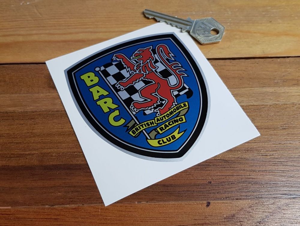 BARC British Automobile Racing Club Silver Style Sticker. 4