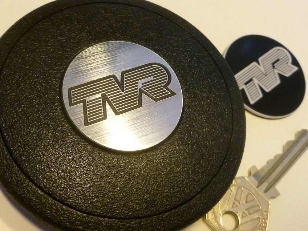 TVR Style Self-Adhesive Steering Wheel Badge. 39mm.
