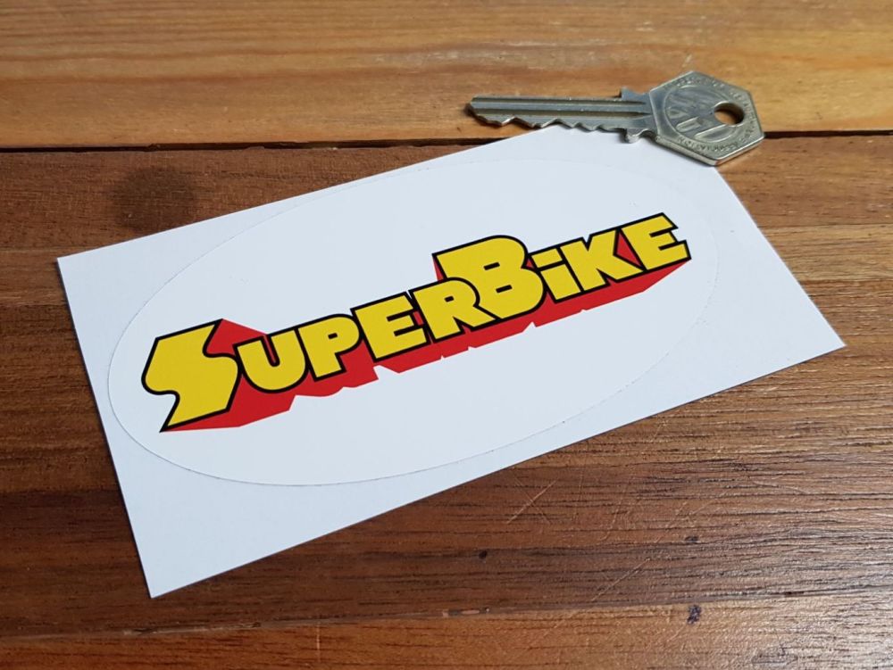SuperBike Oval Sticker. 4.75".
