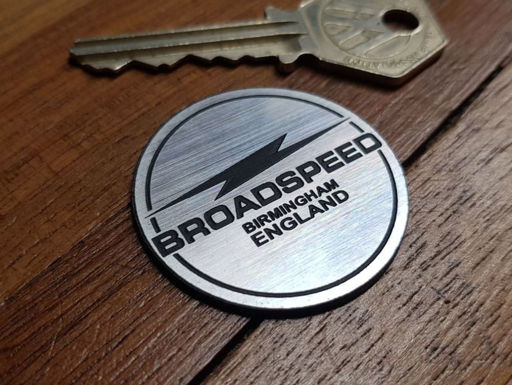 Broadspeed Birmingham England Style Self-Adhesive Steering Wheel Badge. 39mm.