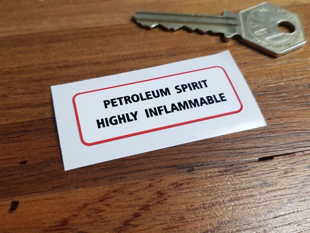 Petroleum Spirit Highly Inflammable Sticker 2