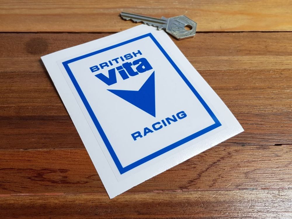 British Vita Logo Blue & Clear Sticker 4