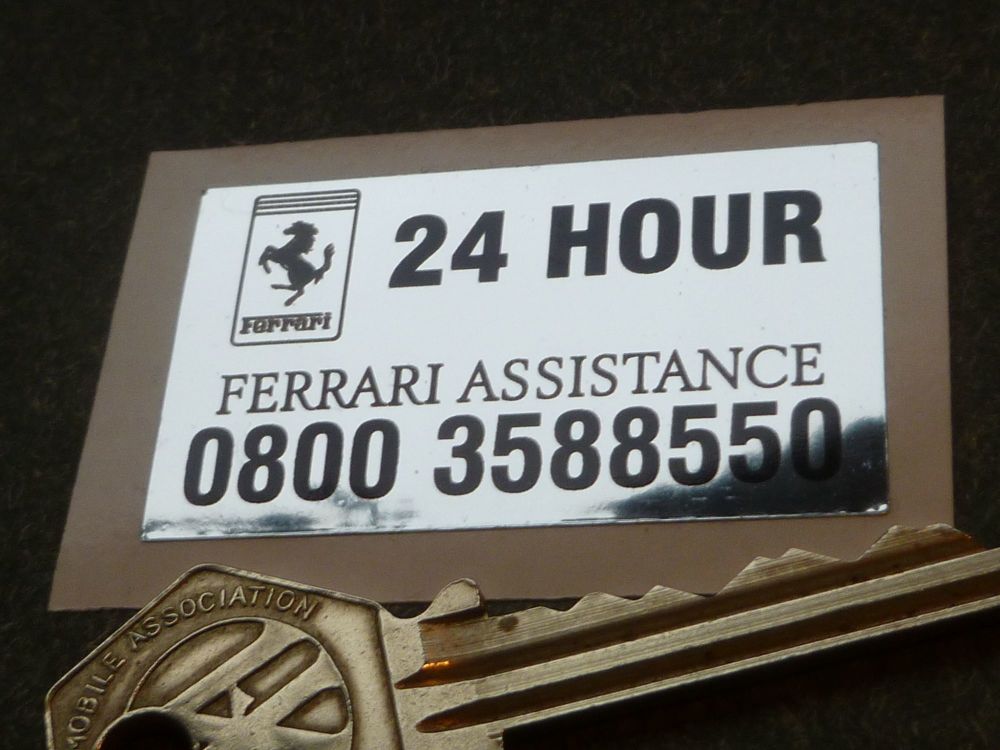 Ferrari 24 Hour Assistance Sticker 2"