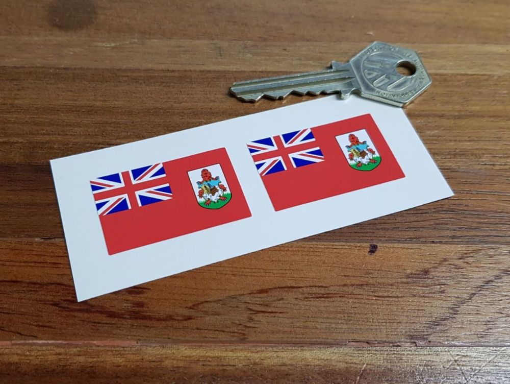 Bermuda Flag Stickers 40mm Pair