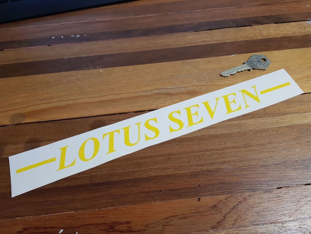 Lotus Seven Text & Line Cut Vinyl Sticker. 12