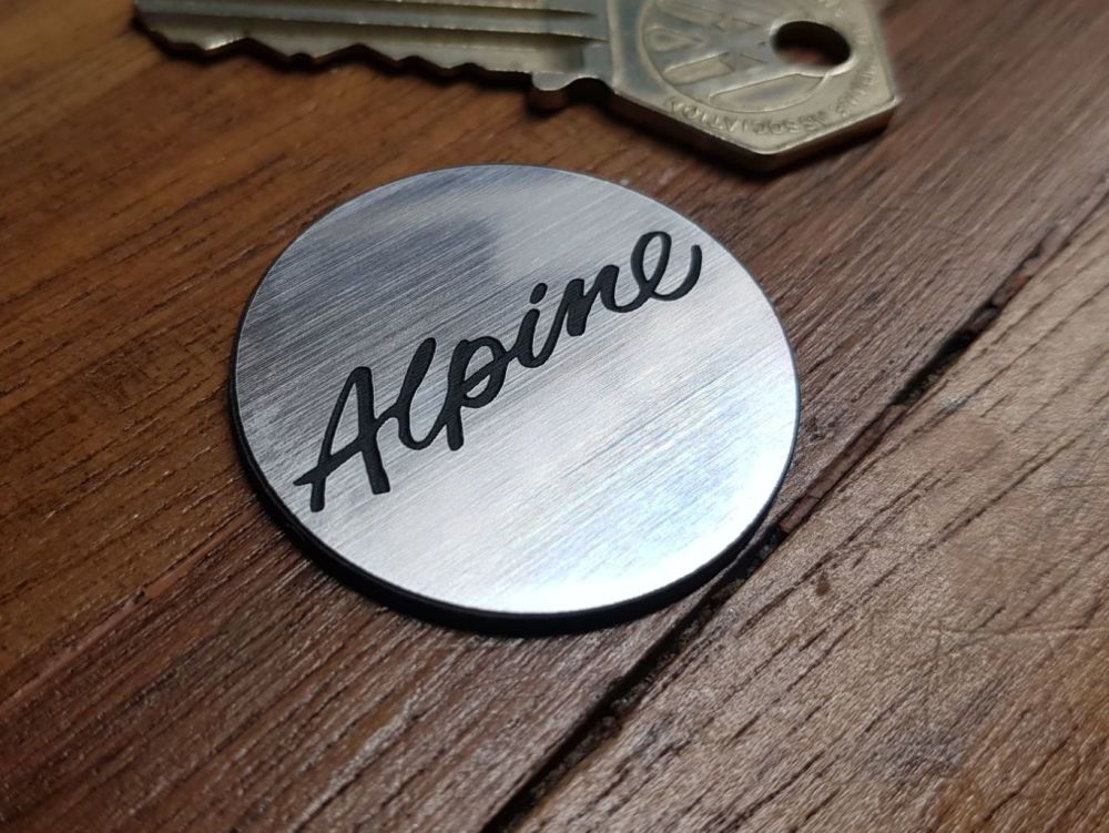 Alpine Style Self-Adhesive Steering Wheel Badge. 39mm.