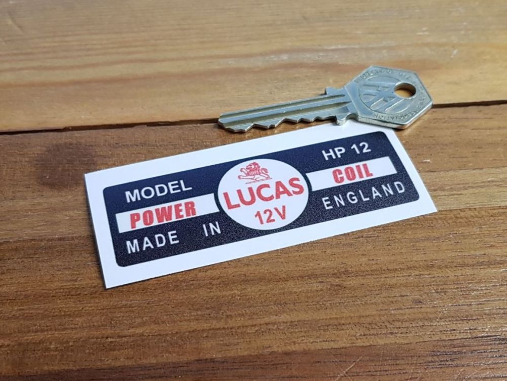 Lucas Power Coil Sticker. Model HP12 12V. 10.