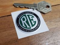 Royal Enfield RE Brushed Foil Sticker 40mm
