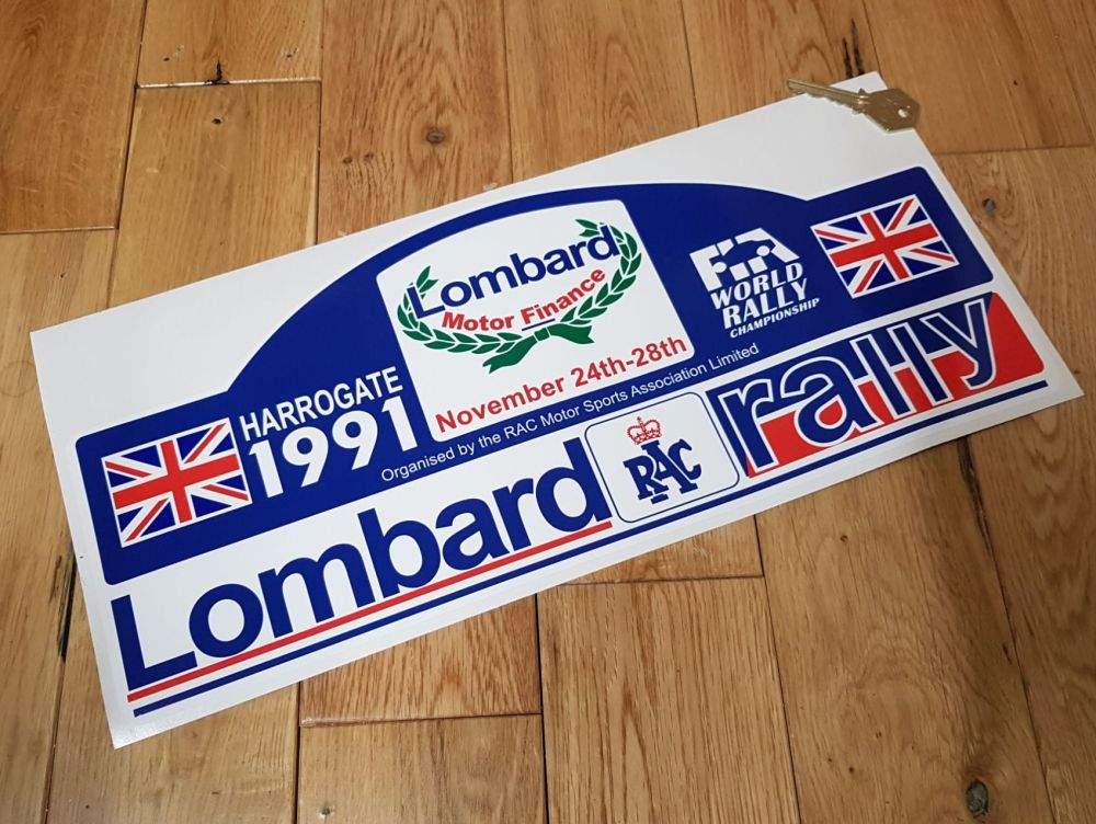 Lombard RAC Rally Harrogate 1991 Sticker - 16"