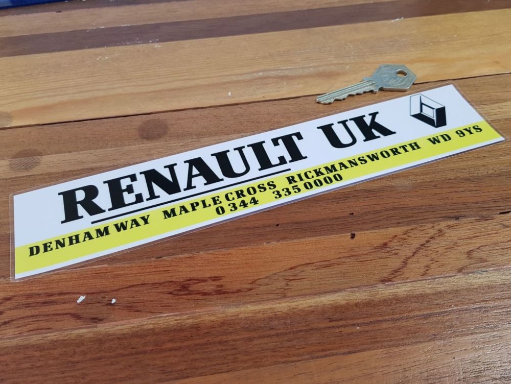 Renault Dealer Sticker Maplecross UK 10"