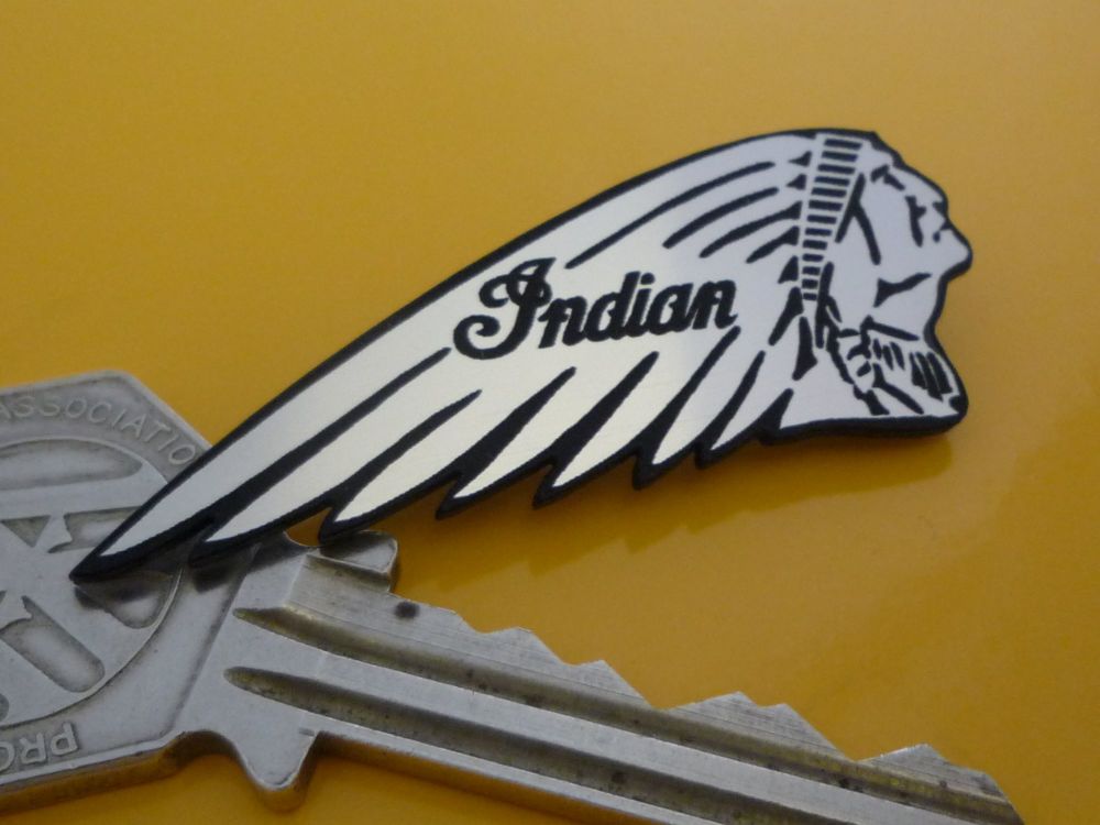 Indian Chief Long Headdress Motorcycle Pin Badge. 