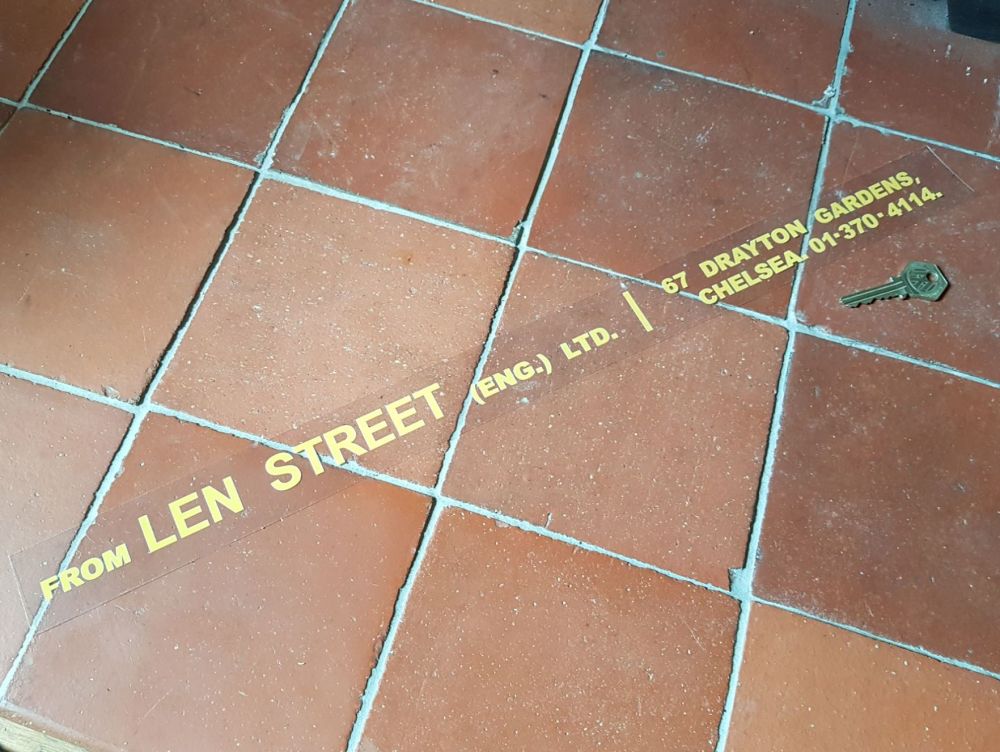 Len Street (Engineering) Ltd Chelsea Dealer Sticker 22