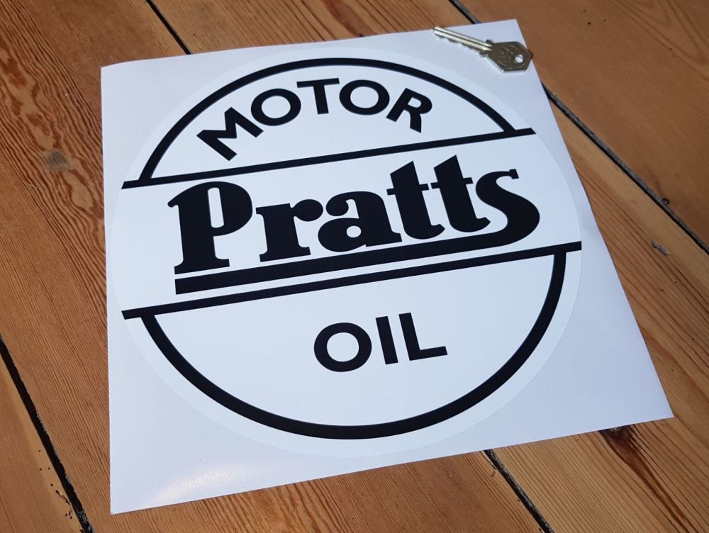 Pratts Motor Oil Black & White Sticker 10