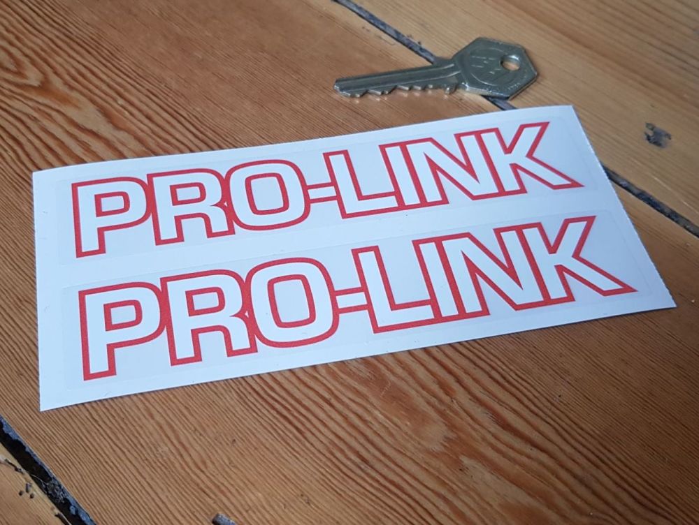 Pro-Link White & Red Text Stickers 5.5