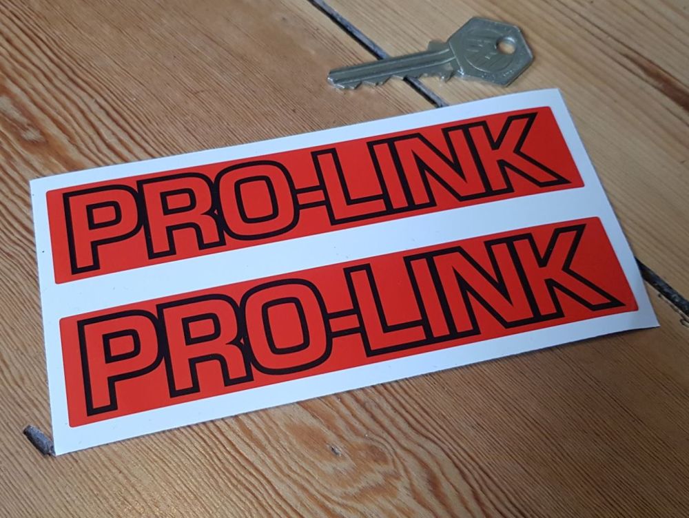 Pro-Link Red & Black Oblong Stickers 6