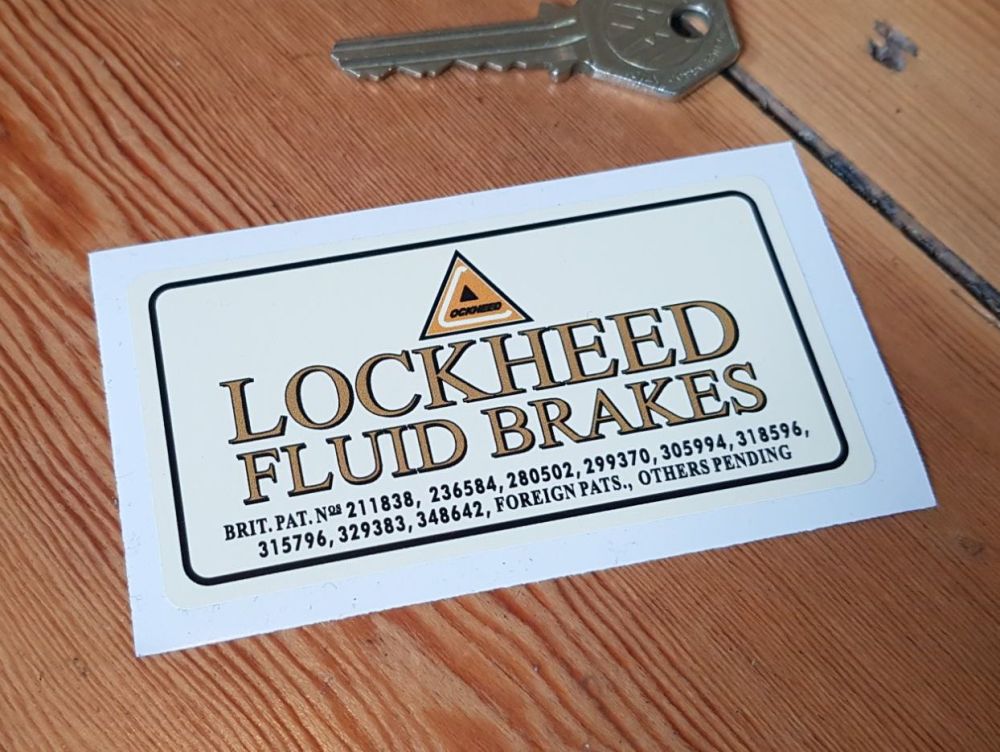 Lockheed Fluid Brakes Sticker 3.75