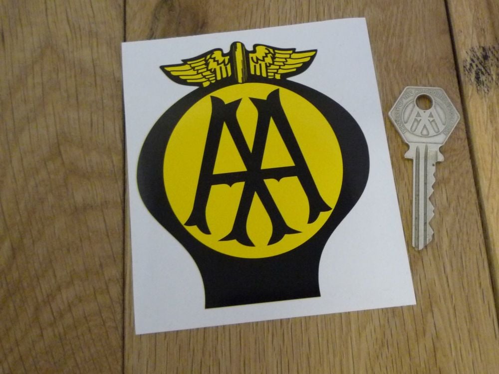 AA Old Style Car Sticker. 2.5", 4" or 8".