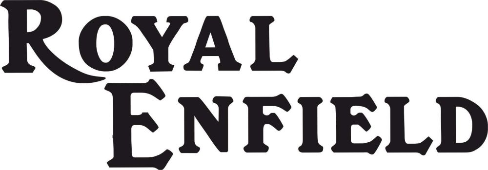 Royal Enfield Cut Vinyl Thin Text Stickers - 6 " Pair
