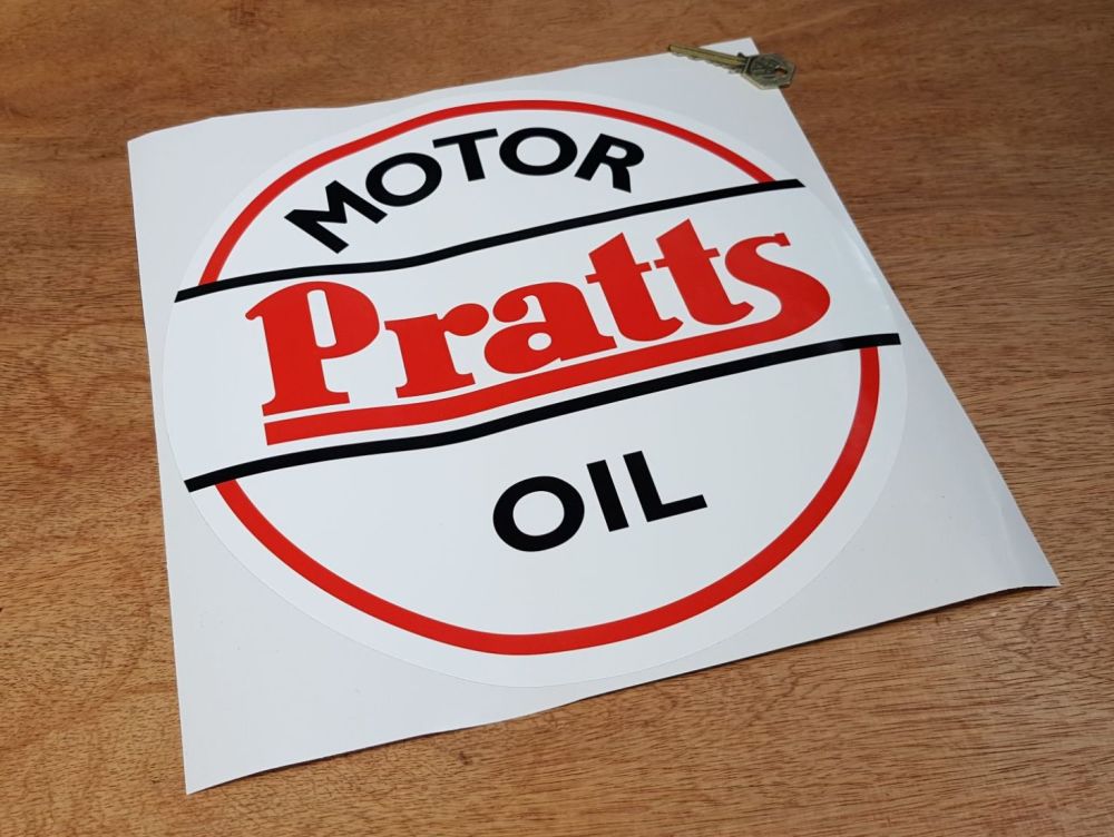Pratts Motor Oil Old Style Round Sticker 12