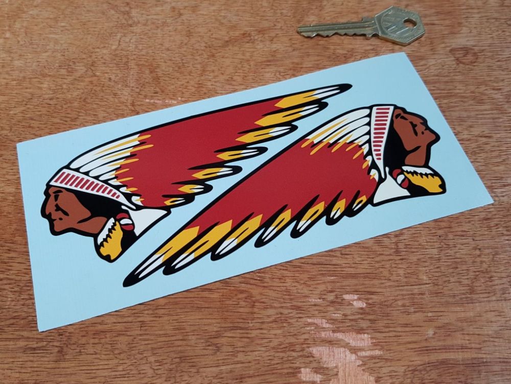 Indian Chief's Head Plain Stickers 5.75