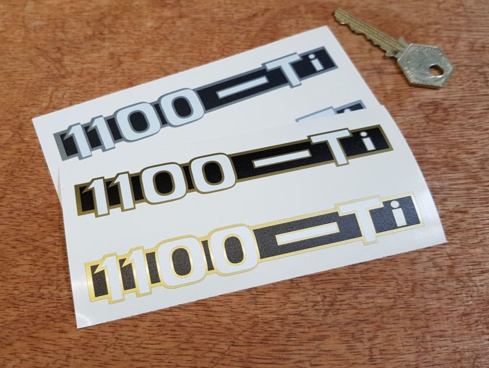 Moto Guzzi 1100-Ti  or 948-Ti One Piece Script Cut to Shape Sidepanel Stickers - 5" Pair
