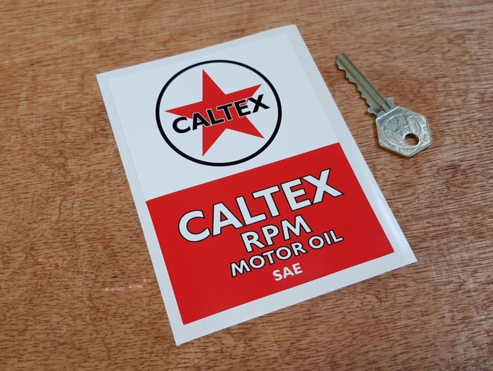Caltex RPM Motor Oil Sticker 4.75"