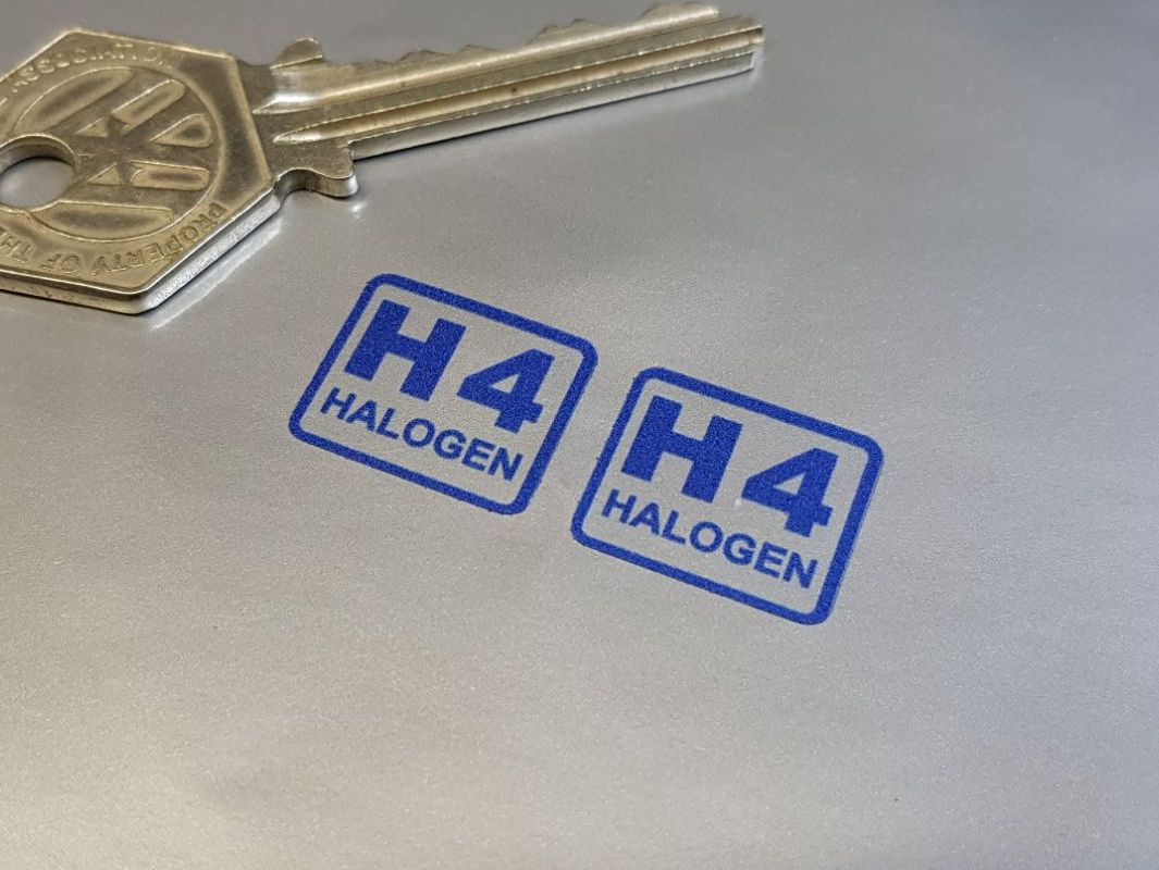 H4 Halogen Headlamp Stickers 18mm Pair