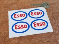 Esso Oval Stickers - 2" - Set of 4