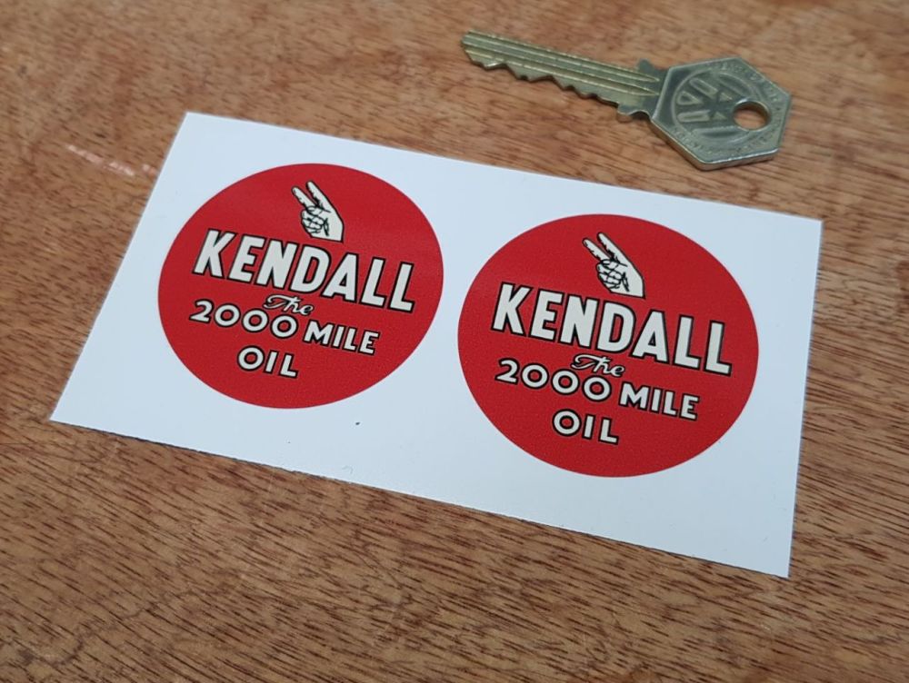 Kendall Oil Stickers 2" Pair