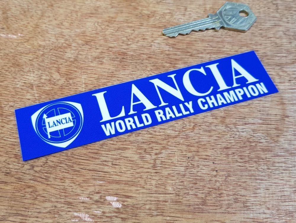 Lancia World Rally Champion Window Sticker 6"