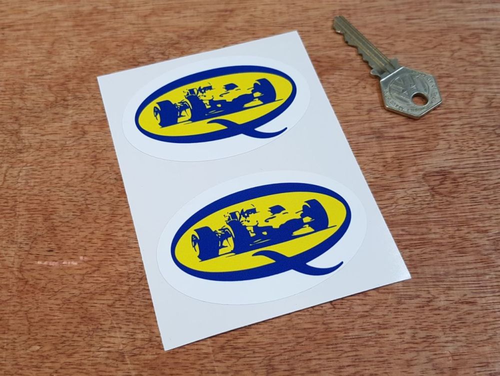 Duckhams Q Racing Car Oil Stickers 3" Pair
