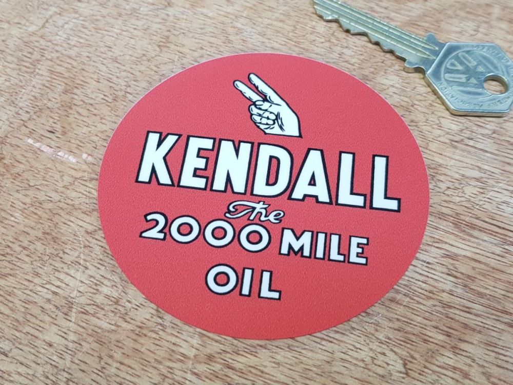 Kendall Oil Window Sticker 3.25