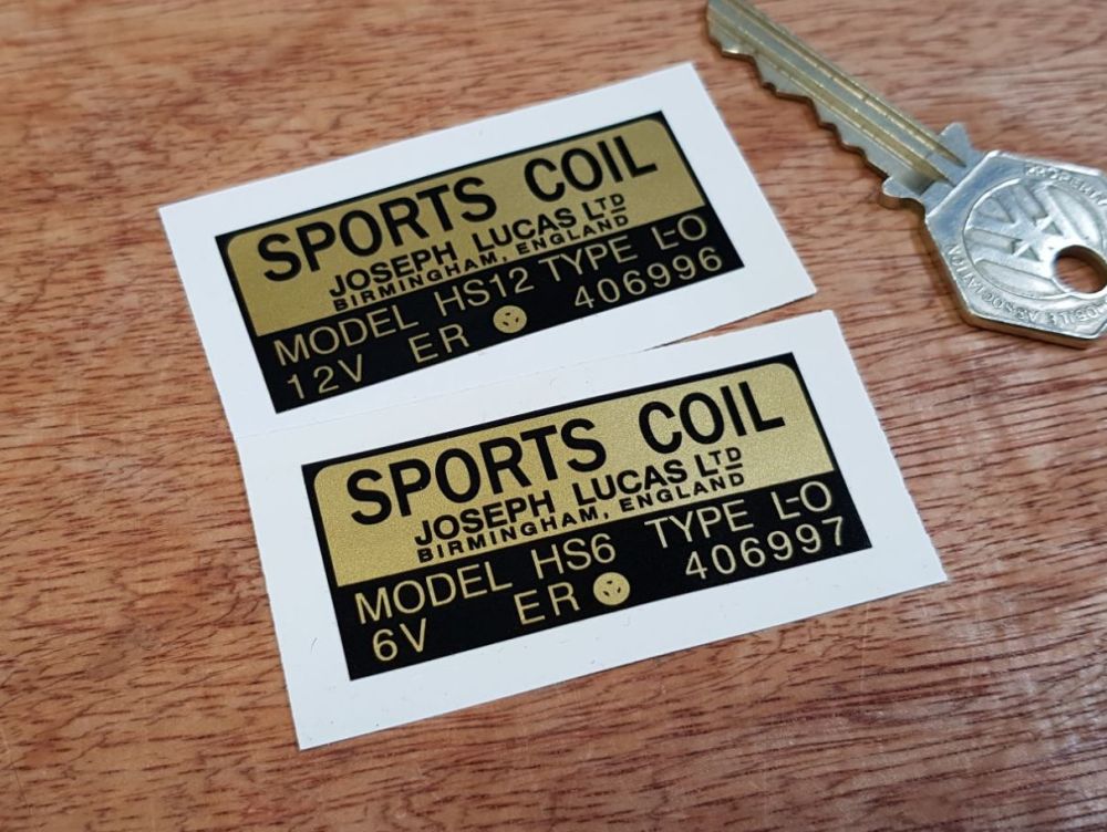 Lucas Sports Coil Sticker - 6V or 12V 