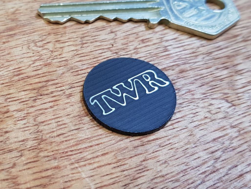 TWR  Circular Self Adhesive Car Badge - 15mm, 25mm, or 39mm