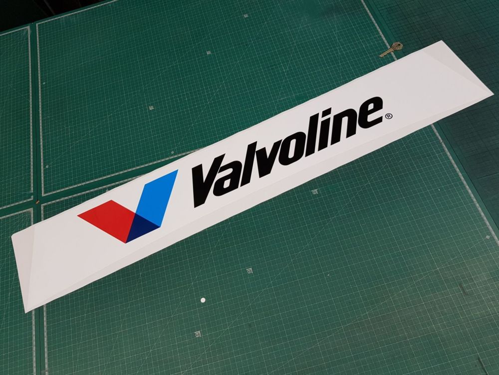 Valvoline Curved Screentop Single V Style Sticker. 42