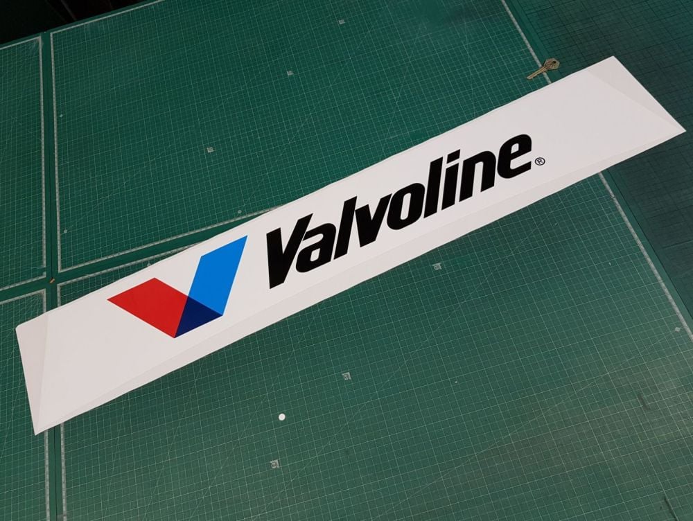 Valvoline Curved Screentop Single V Style Sticker. 42".