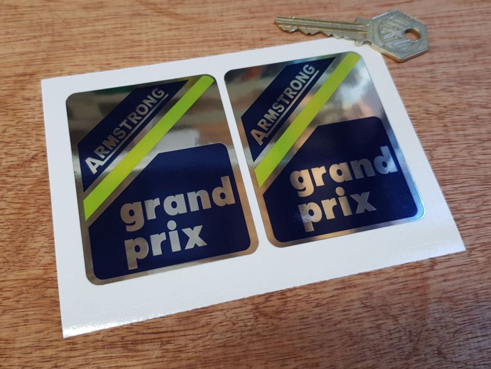 Armstrong Grand Prix Shock Absorber Stickers. 75mm Pair.