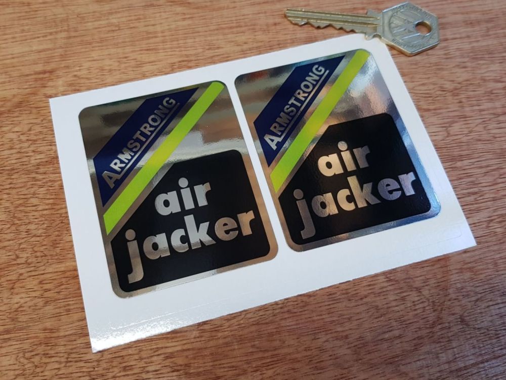 Armstrong Air Jacker Black Shock Absorber Stickers. 75mm Pair.