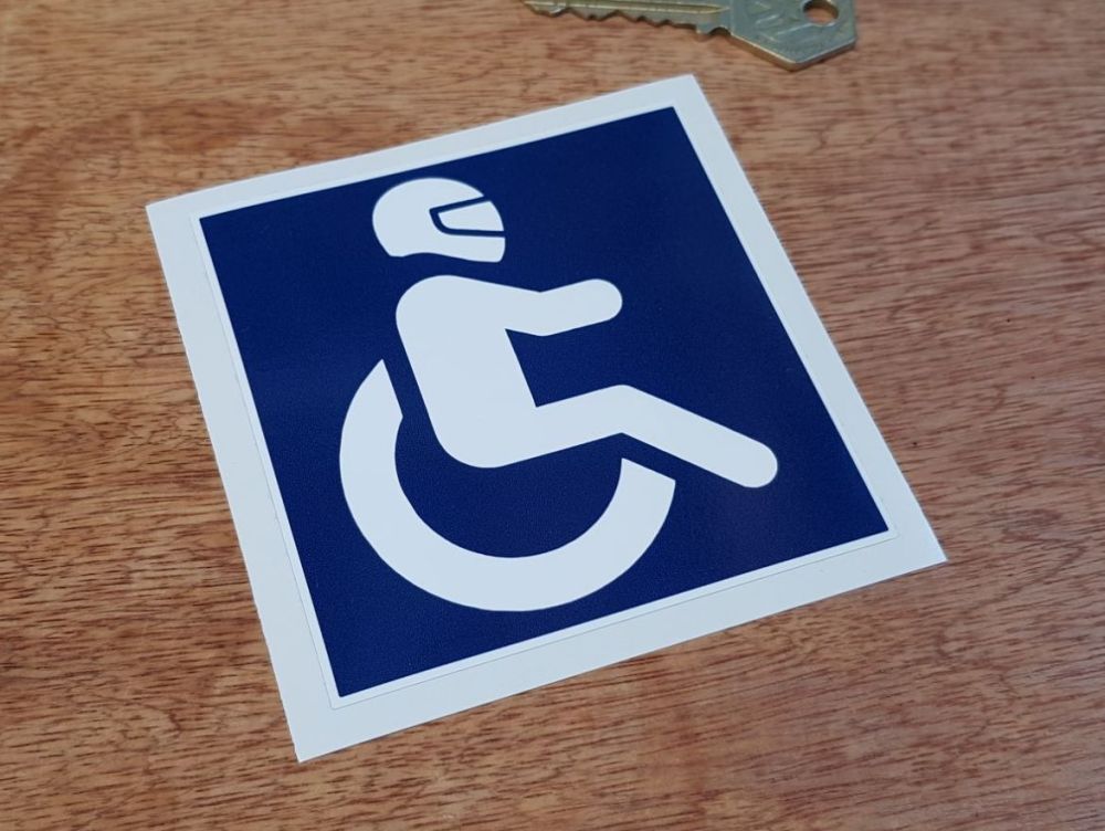 Disabled Racing Driver Sticker 3.5"