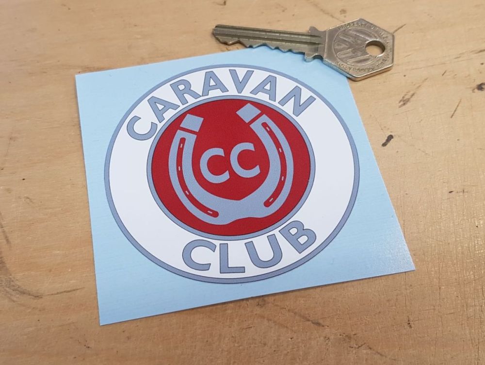 Caravan Club Horseshoe Sticker 80mm