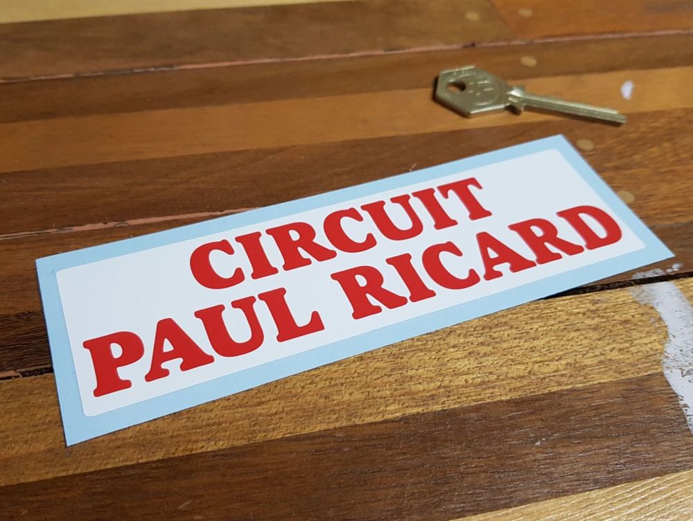 Circuit Paul Ricard Red Text Sticker 6"