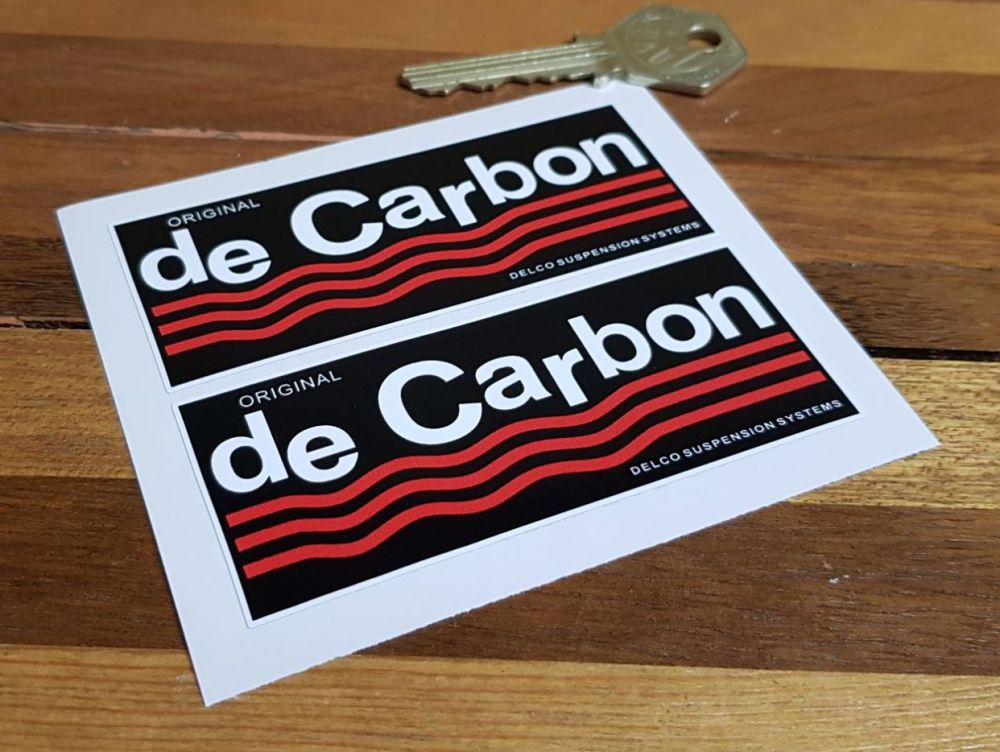 De Carbon Suspension Oblong Stickers. 10