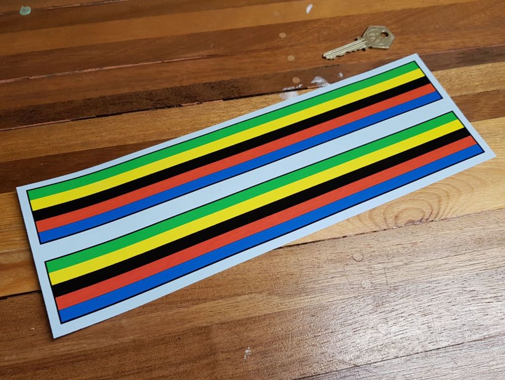 Gilera Multi-Coloured Band Stickers 12" Pair