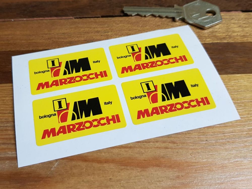 Marzocchi Bologna Italy 'I' Stickers. Set of 4. 1.5
